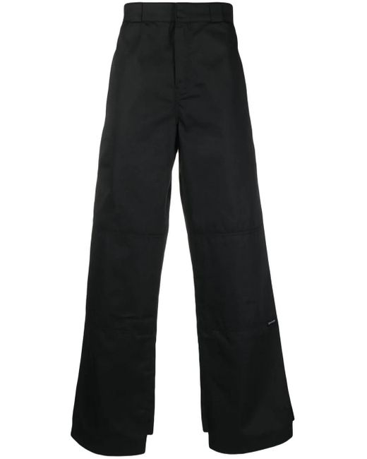 Palm Angels Reversed Waistband Chino Pant Black/brown for men