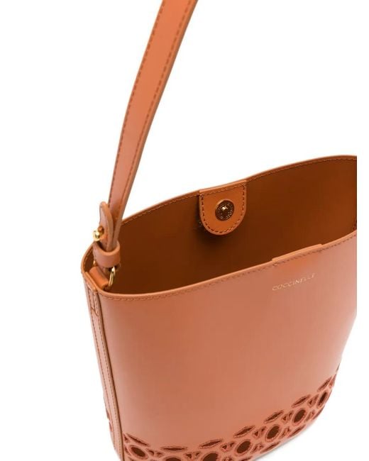 Coccinelle White Cut-Out-Detail Tote Bag