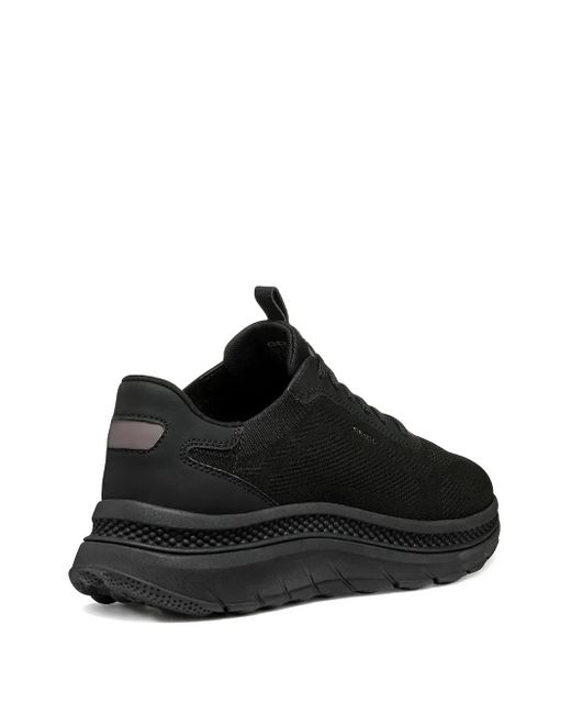 Geox Black Spherica Actif X Breathable Knit Sneakers for men