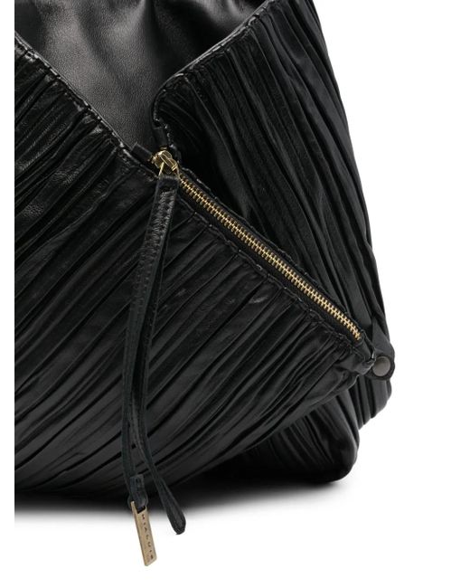 Mialuis Black Gabri Schultertasche Mit Falten