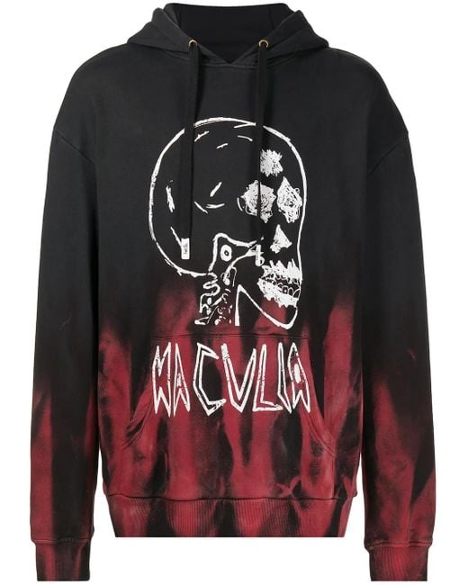 Haculla Gray Gothis Skull Hoodie for men