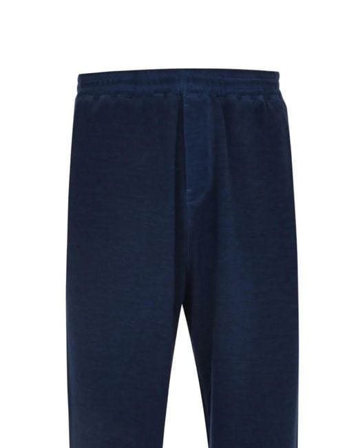 120% Lino Blue Elasticated Sweatpants for men