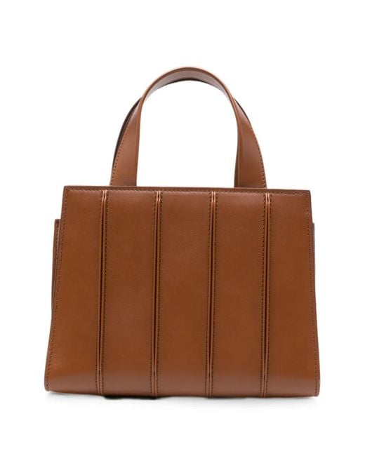 Max Mara Brown Whitney Leather Tote Bag