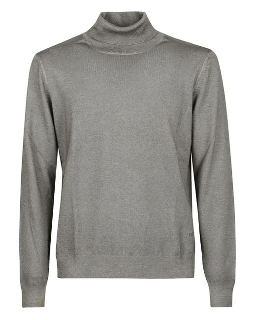 Pull À Col Cheminée Fay pour homme en coloris Gray