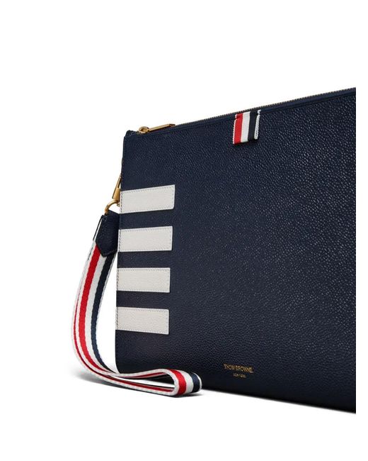 Thom Browne Blue 4-Bar Wallet