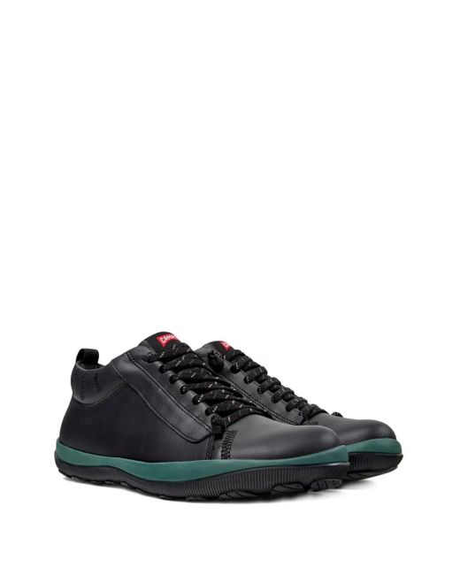 Camper Black Peu Pista Gm Leather Lace-Up Sneakers for men