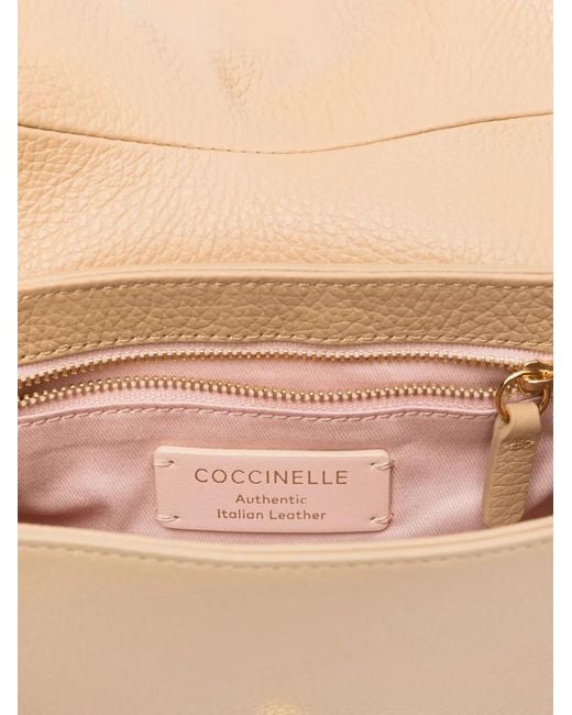 Coccinelle Natural Mini Magie Leather Tote Bag