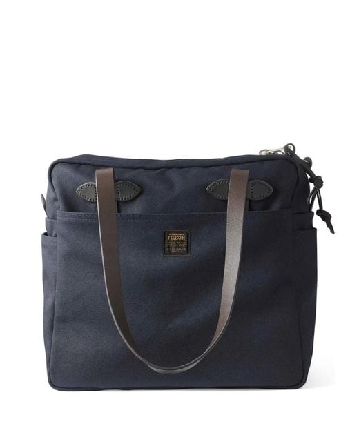 Filson Blue Zip Tote Bag for men