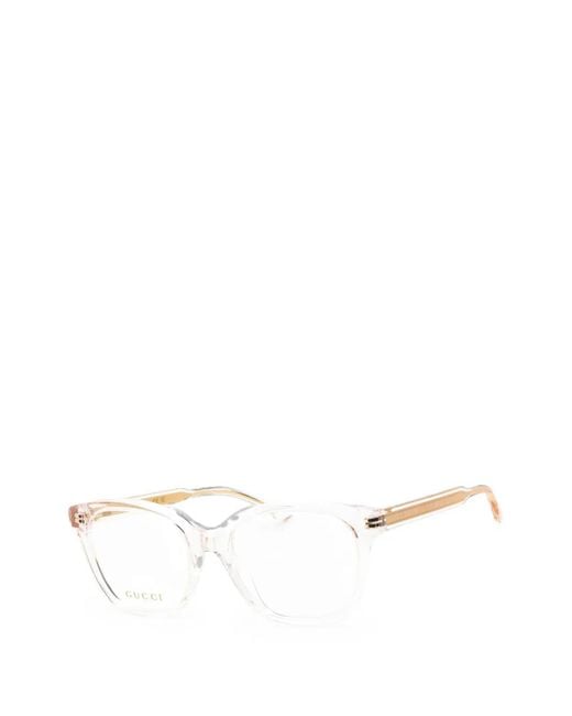 Gucci Natural Rectangle-Frame Glasses