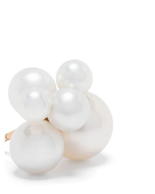 Sophie Bille Brahe White 14Kt Bise Freshwater Pearls Single Earring