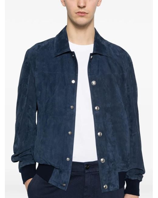 Eleventy Blue Button-Fastening Jacket for men