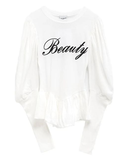 Top Con Stampa di VAQUERA in White