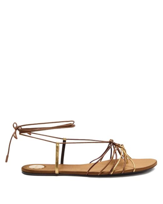 Saint Laurent Brown Bridget Sandals