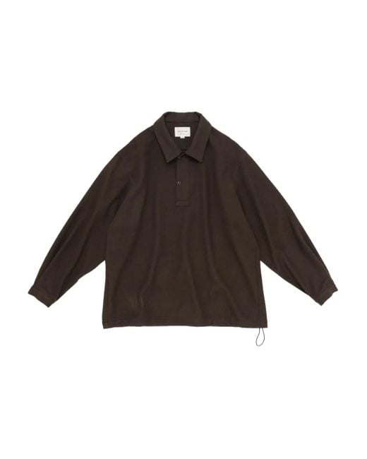 Still By Hand Poloshirt mit Knopfleiste in Brown für Herren