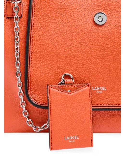 Lancel Orange Thea Tote Bag