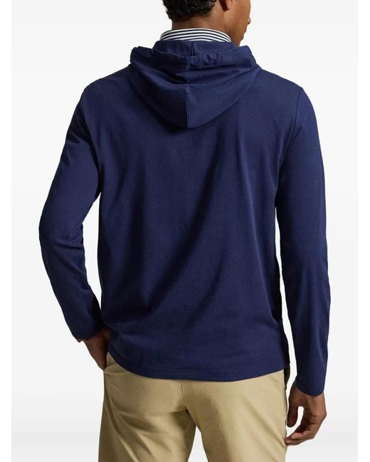 Ralph Lauren Blue Polo Bear Hoodie for men