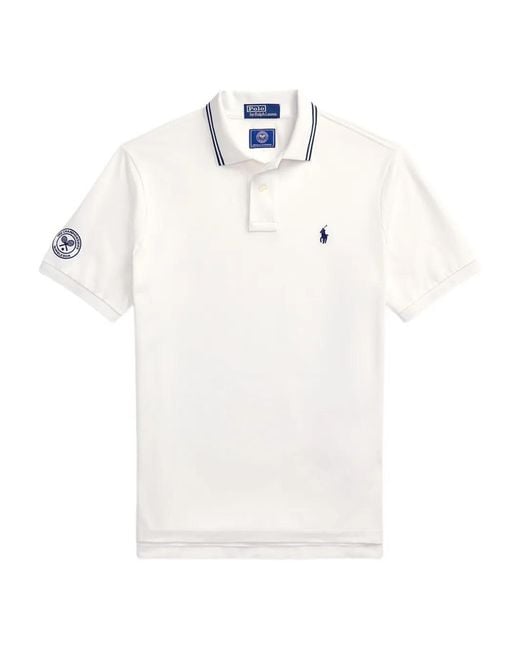 Polo Ralph Lauren White X Wimbeldon Cotton Polo Shirt for men