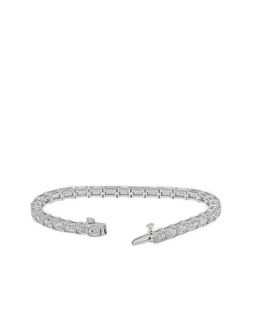 Jewels Aficionado White 18K Emerald-Cut Diamond Bracelet