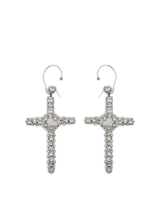 Blumarine White Cross Earring