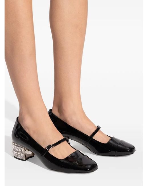 Jimmy Choo Black Elisa Crystal Pumps