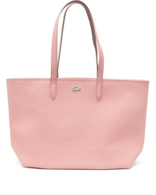 Lacoste Pink Anna Zipped Tote Bag