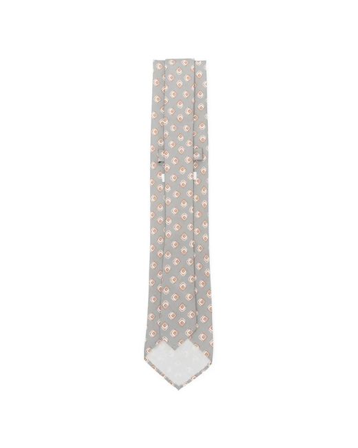 Lardini White Patterned Tie for men