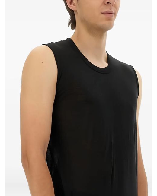 Rick Owens Black Sleeveless Tank Top for men