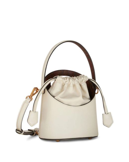 Etro White Saturno Leather Mini Bag