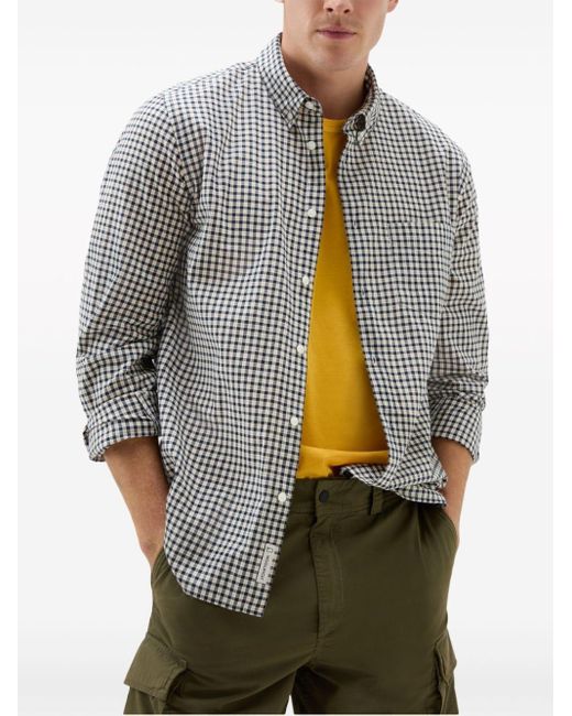 Woolrich Gray Gingham-print Cotton Shirt for men