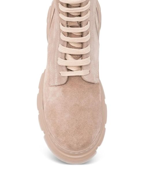 SERGIO MORETTI FIRENZE Natural Lace-Up Combat Boots