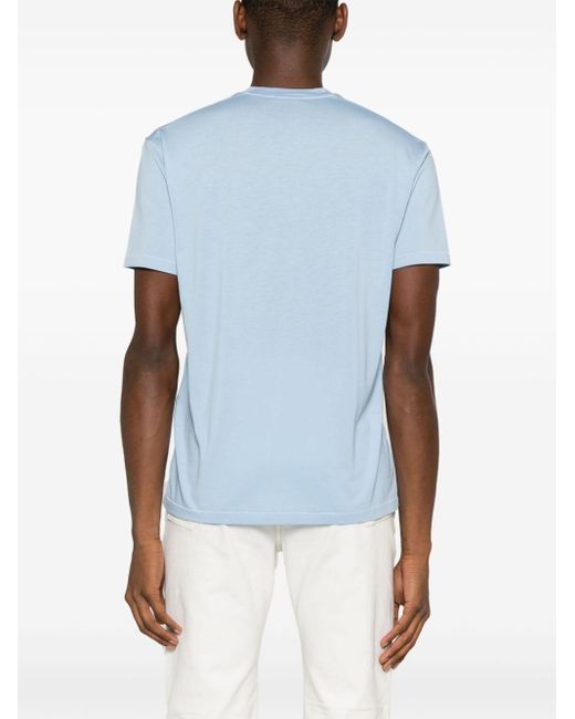 Tom Ford Jersey-T-Shirt mit meliertem Effekt in Blue für Herren