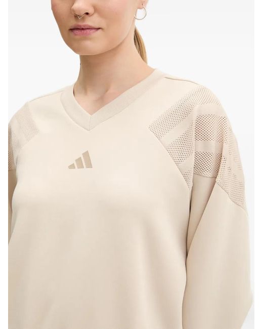 Adidas Natural Future Icons Mesh-Panel Sweatshirt