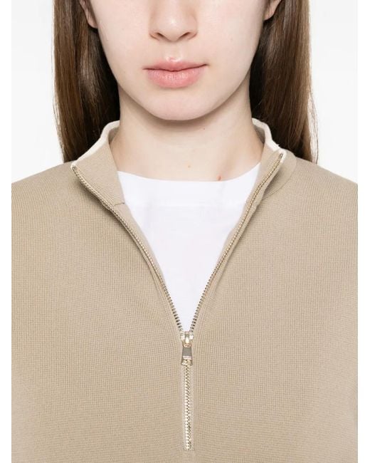 Max Mara Natural Mxmorafo Half-Zip Sweater