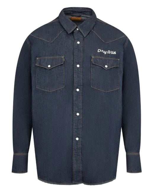 Human Made Blue Western Denim Shirt for men
