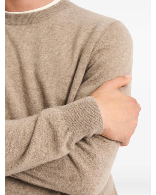 Pringle of Scotland Natural Crew-Neck Cashmere Sweater for men