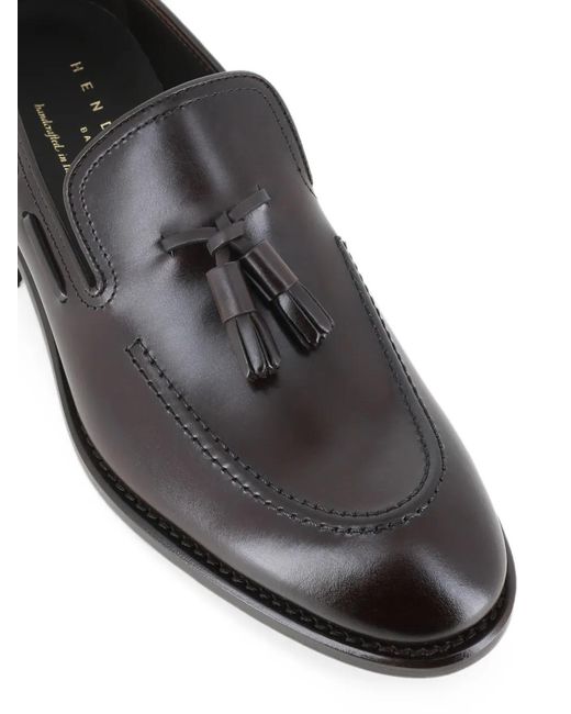 Henderson Gray Tassel Leather Loafers for men