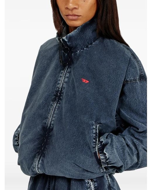 DIESEL Blue G-Leamer Acid-Wash Jacket