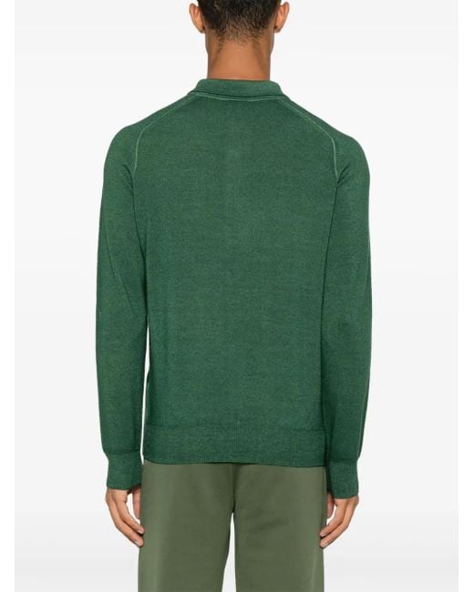Etro Green Pegaso-Embroidered Wool Sweater for men