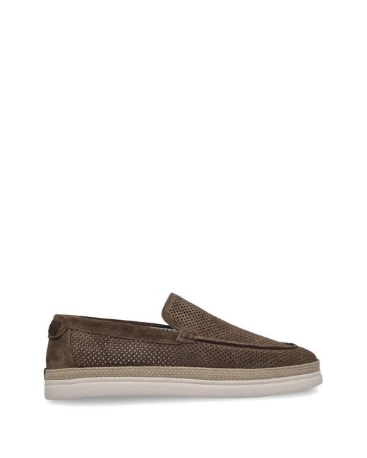 Neil Barrett Brown Perforated-Suede Loafers for men