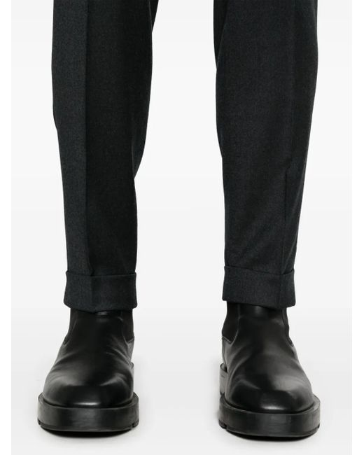 PT Torino Black Tailored Trousers for men