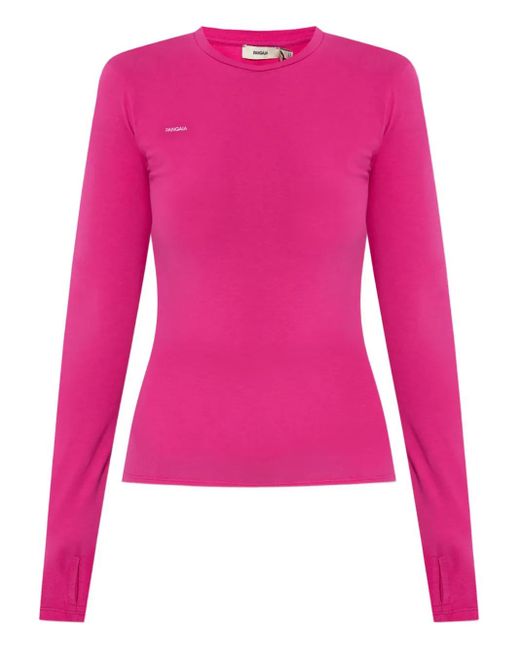 Top deportivo con detalle de abertura PANGAIA de color Pink
