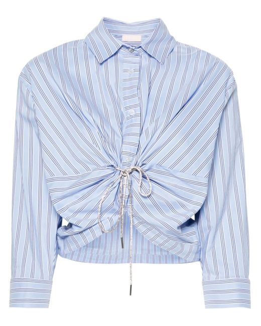 Liu Jo Blue Striped Pattern Shirt