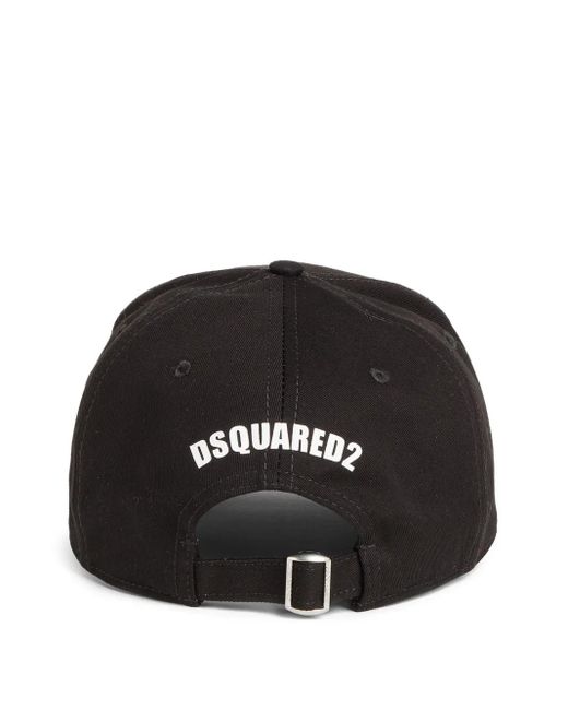DSquared² Black Cotton Cap for men