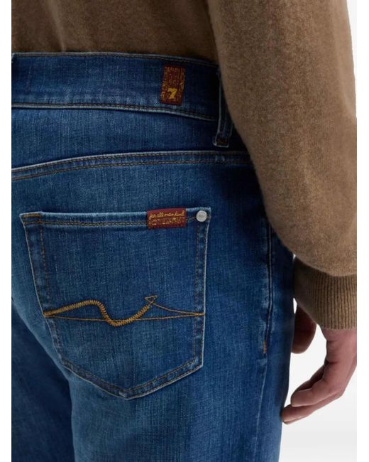 7 For All Mankind Blue Denim Jeans for men