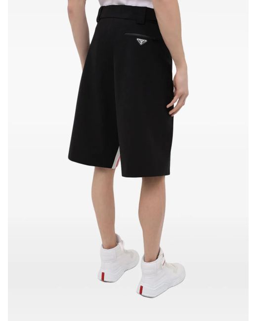 Prada Gestreifte Shorts in Black für Herren