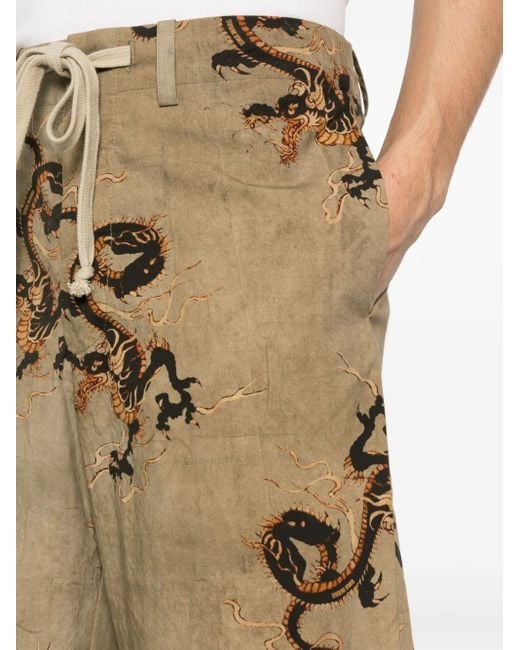 Uma Wang Natural Pallor Cotton Bermuda Shorts for men