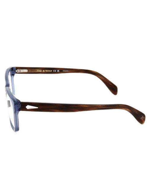 Rag & Bone Natural Rectangle-Frame Glasses for men