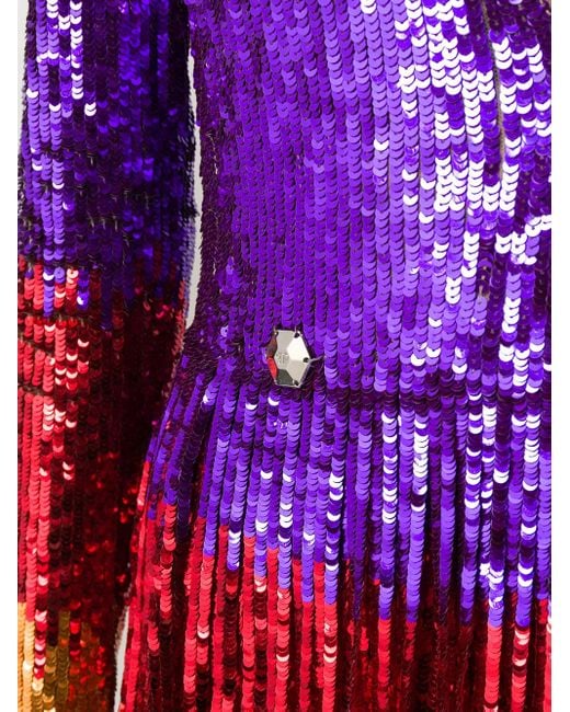 Philipp Plein Red Colour-Block Mini Dress