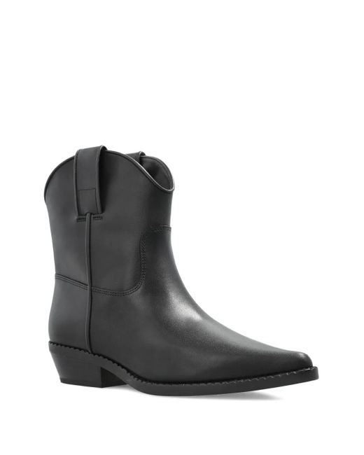 MICHAEL Michael Kors Black 40Mm Pointed-Toe Leather Boots