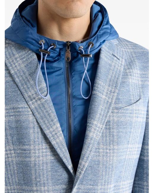Etro Blue Panelled Blazer for men
